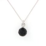 Collier Oro Bianco Onice Diamanti Crivelli
