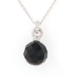 Collier Oro Bianco Onice Diamanti Crivelli - immagine 3