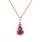 Collier Pendente Ametista Diamanti Crivelli