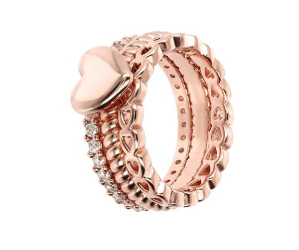 Set 3 Anelli Cuore Bronzallure WSBZ01607R-14