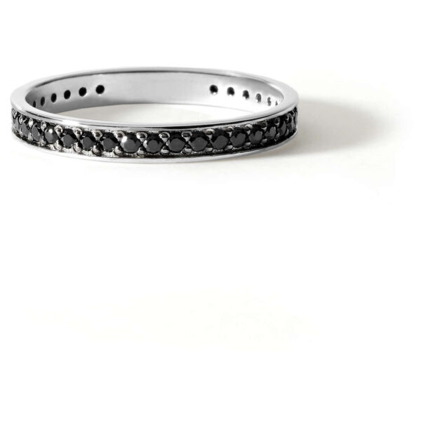 Anello Zirconi Neri Uomo Comete Random UAN119L