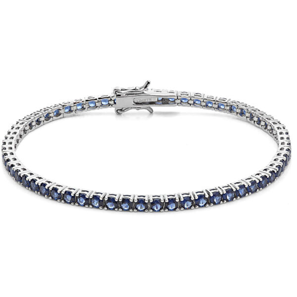 Bracciale Argento 925,Tennis Zirconi Blu