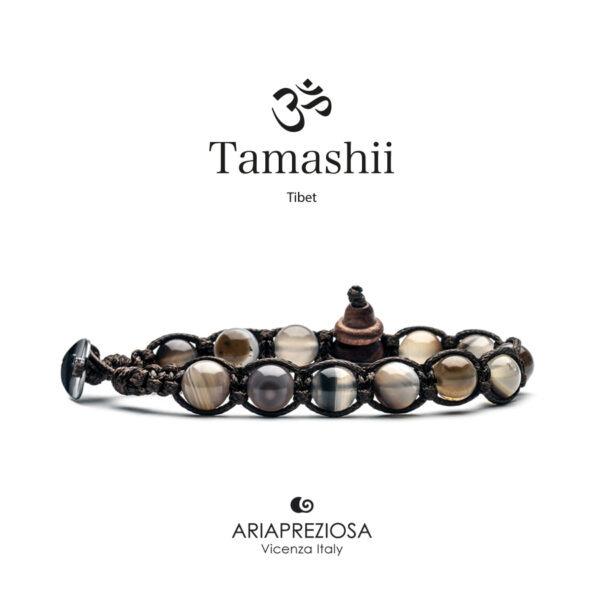 Bracciale Tamashii Agata Grigia Striata BHS900-158