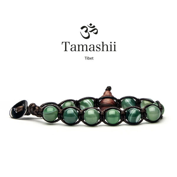 Bracciale Tamashii  Agata Verde BHS900-87