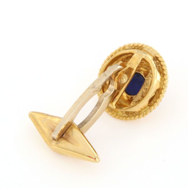 Gemelli Oro Giallo Perla Blu Fiorentino - immagine 4