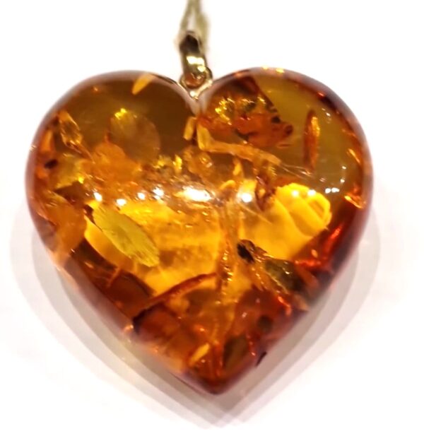 Ciondolo Cuore Ambra - immagine 5