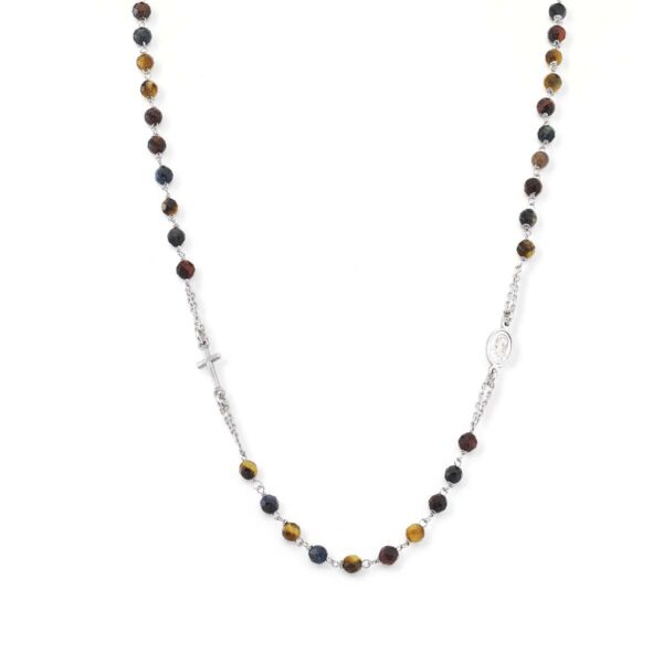 Collana Rosario Occhio Di Tigre Amen CROBOT3P