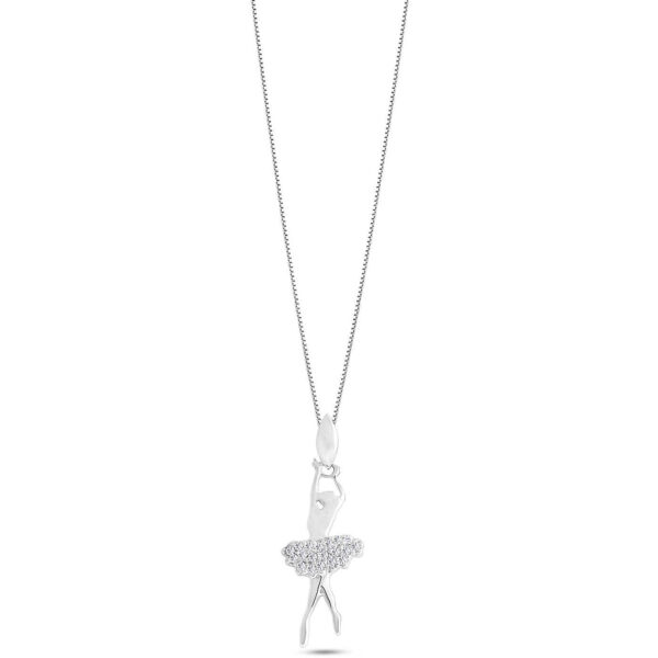 Collana Oro Bianco Zirconi Donna Ambrosia AGZ274
