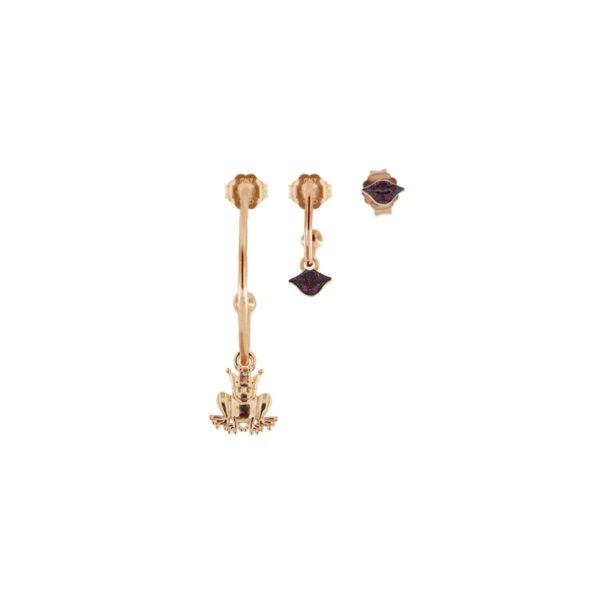Orecchini 3 Pezzi Ranocchio Bacio Rue des Mille