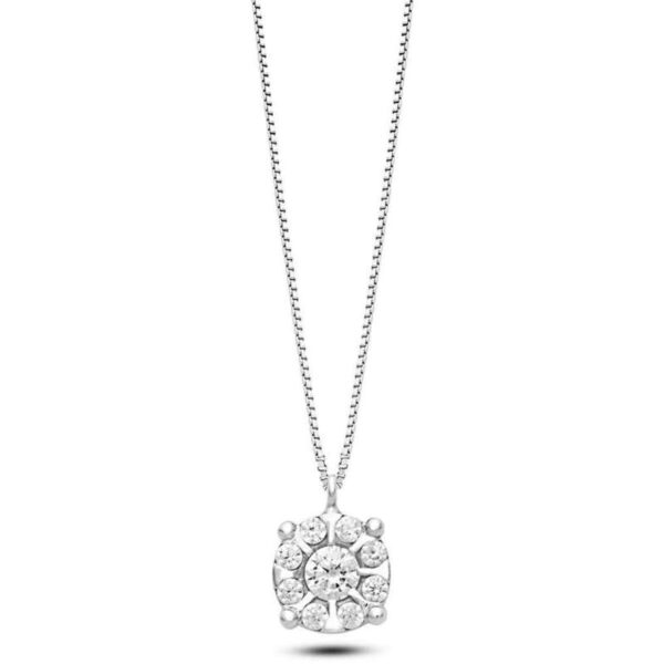 Collana Punto Luce Oro Zirconi Ambrosia AGZ335