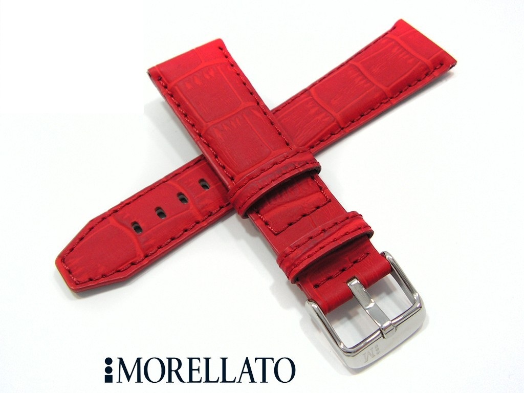 Cinturino orologio pelle alligatore rossa Morellat - Oroshop