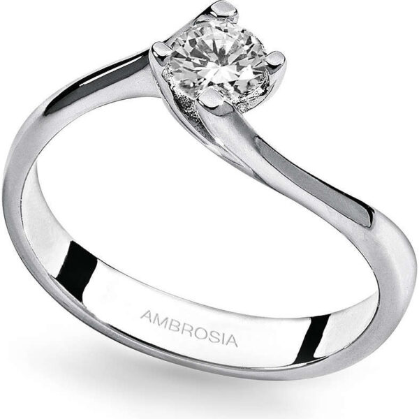 Anello in Oro Bianco Pietra Ambrosia AAZ075