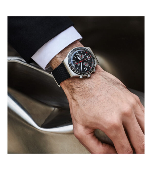 Orologio Cronografo Swatch Very Dark Grid YVS461 - immagine 3