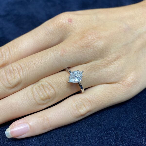 Anello Diamanti Navette Princess Crivelli Oro - immagine 3