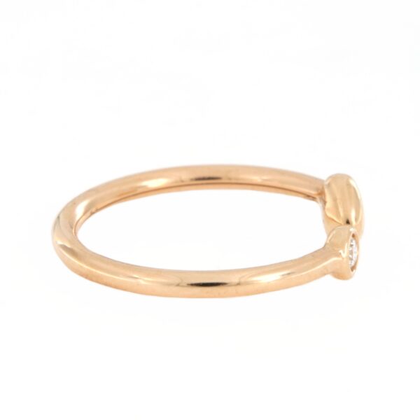 Anello in oro rosa 18 kt cuore Diamanti - immagine 4