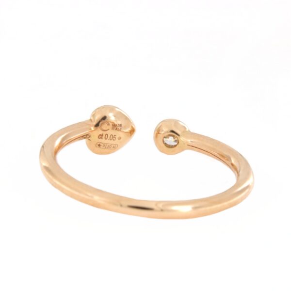 Anello in oro rosa 18 kt cuore Diamanti - immagine 5