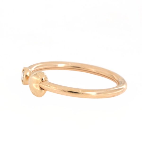 Anello in oro rosa 18 kt cuore Diamanti - immagine 6