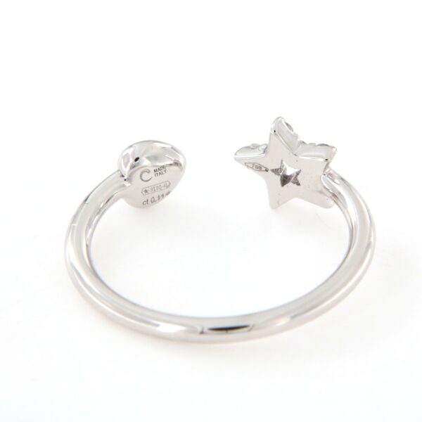 Anello in oro bianco 18 kt Cuore Stella Diamanti - immagine 7