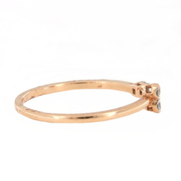 Anello Oro Rosa 18 kt  Cuore Diamanti Crivelli - immagine 3