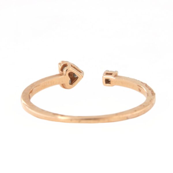 Anello Oro Rosa 18 kt  Cuore Diamanti Crivelli - immagine 4