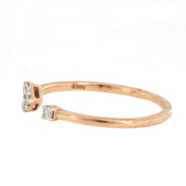 Anello Oro Rosa 18 kt  Cuore Diamanti Crivelli - immagine 5