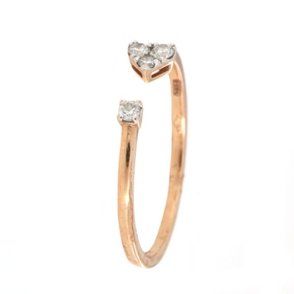 Anello Oro Rosa 18 kt  Cuore Diamanti Crivelli - immagine 6