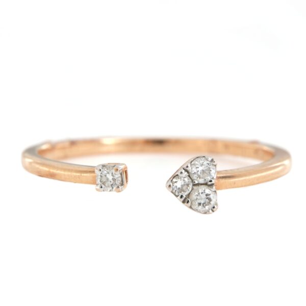 Anello Oro Rosa 18 kt  Cuore Diamanti Crivelli - immagine 7