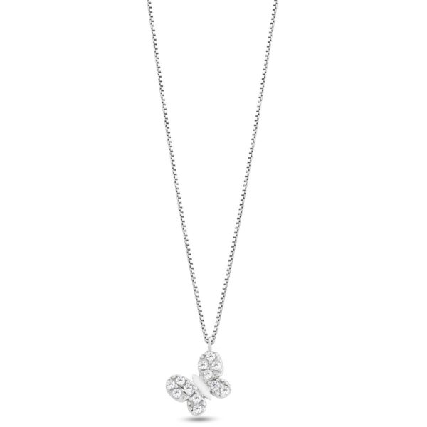 Collana Ambrosia Oro Bianco Farfalla AGZ278