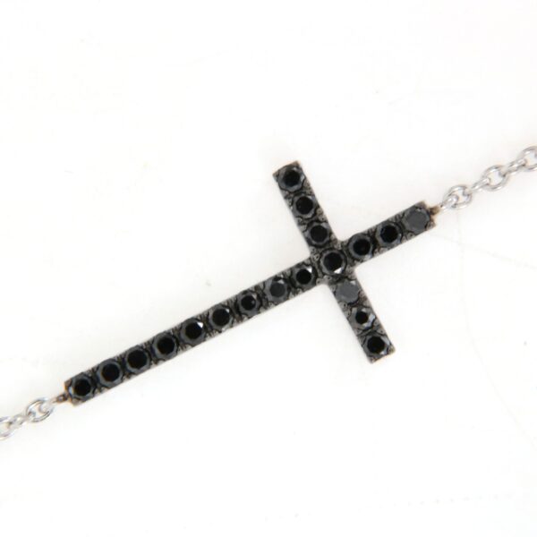 Bracciale Croce Diamanti Neri Crivelli 370-XB1836 - immagine 3