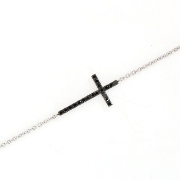Bracciale Croce Diamanti Neri Crivelli 370-XB1836