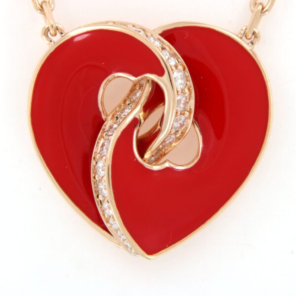 Collana Girogola Abbraccio Cuori Diamanti Crivelli - immagine 4