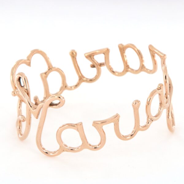 Bracciale Nome Personalizzato Argento Artigianale - immagine 3
