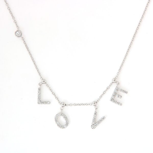 Collana Scritta Love Diamanti Crivelli
