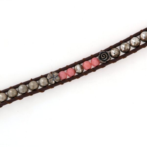 Bracciale Rosa a Palline Argento Oroshop