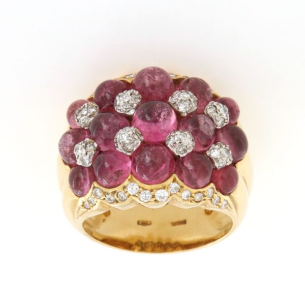 Anello Quarzo Rosa DIamanti Roberto Legnazzi