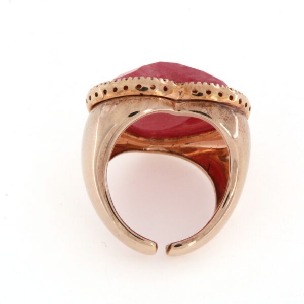 Anello Cuore Quarzo Rutilato Zirconi Laura Bellini - immagine 3