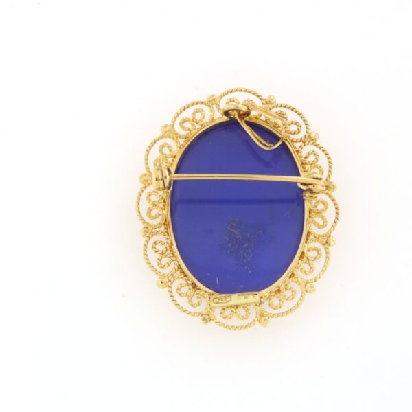 Spilla Oro Cammeo Agata Ideal Coral - immagine 3