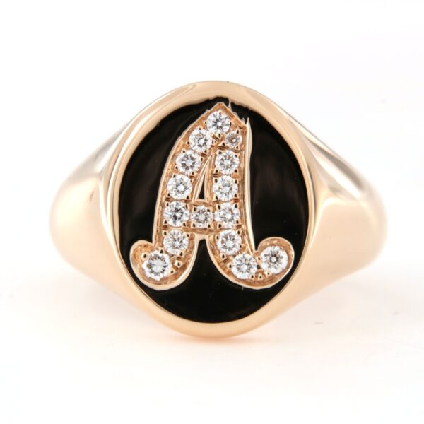 Anello Mignolo Lettera A Diamanti Crivelli - immagine 6