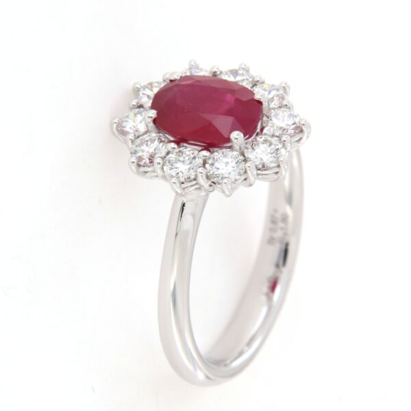 Anello Rubino Contorno Diamanti Crivelli - immagine 4