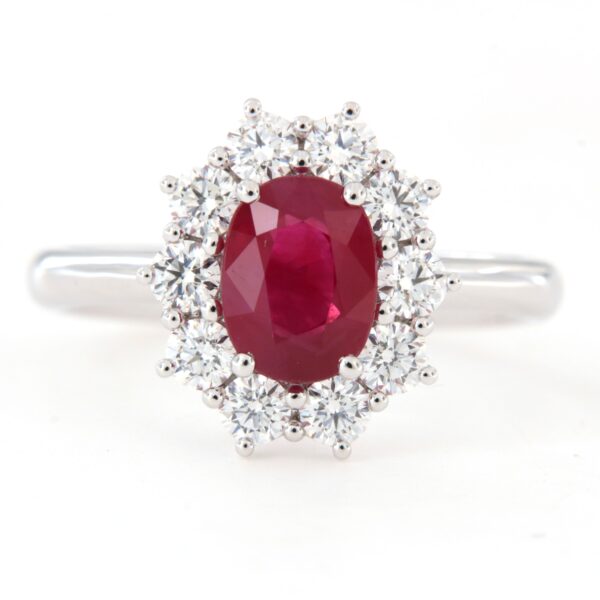 Anello Rubino Contorno Diamanti Crivelli - immagine 3