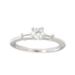 Anello Solitario Diamanti Baguette Sinesi