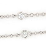 Collier oro bianco 18 kt Zaffiro Blu  e Diamanti - immagine 4