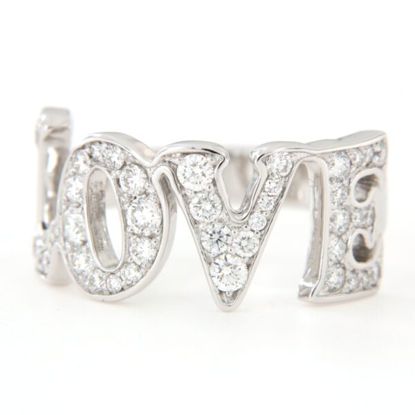 Anello Scritta Love Diamanti Crivelli - immagine 3