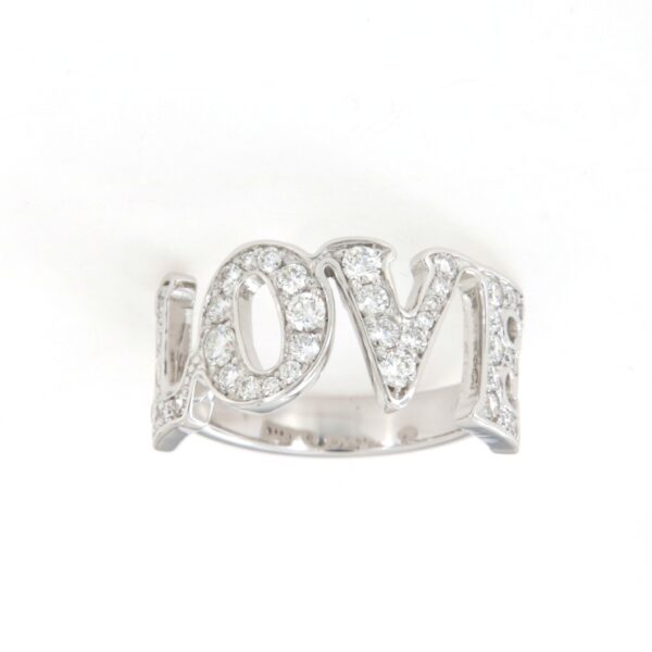 Anello Scritta Love Diamanti Crivelli