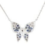 Collier Oro Farfalla Zaffiri Blu Diamanti Crivelli - immagine 4