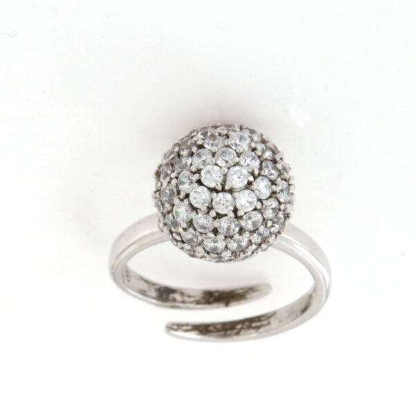 Anello Argento Zirconi Bianchi Donna Oroshop
