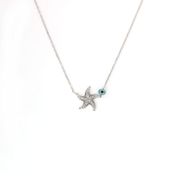 Collana Argento Stella Marina Zirconi Kurshuni