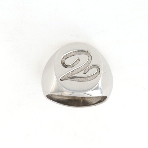 Anello Argento Scudo Numero 2 Oroshop