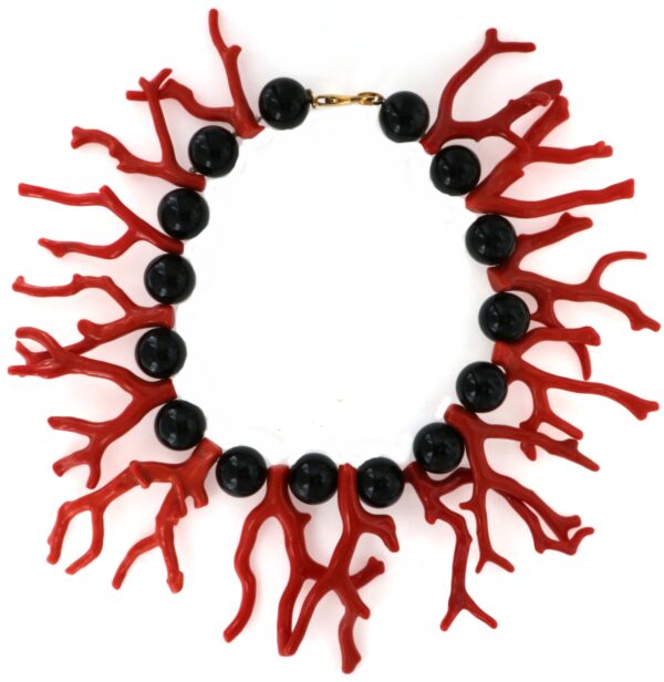 Collana Rigida Onice Corallo Sinesi