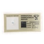 Diamante in Certificato IGI ct 0.60 D IF F2D66013